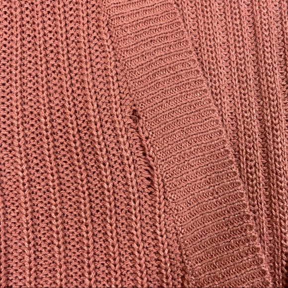 Boho Poof Long Line Open Cardigan Sweater Lace up Sides Long Sleeve Sweater Med - Picture 5 of 10